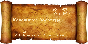 Kracsunov Dorottya névjegykártya