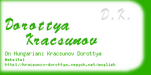 dorottya kracsunov business card